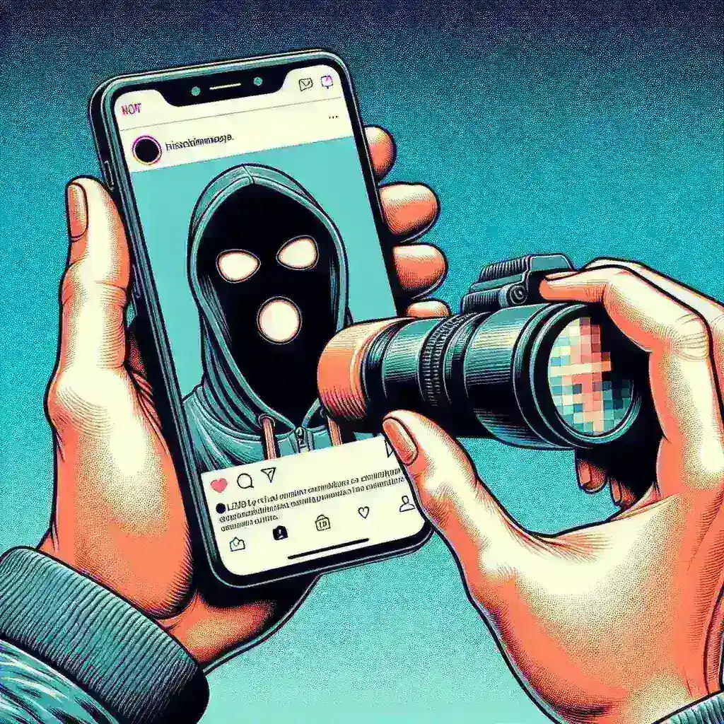 "Persona utilizando el visualizador de historias de Instagram para ver stories de forma anónima, ilustrando cómo acceder a contenido sin ser detectado. Guía completa sobre el visualizador de historias de Instagram."